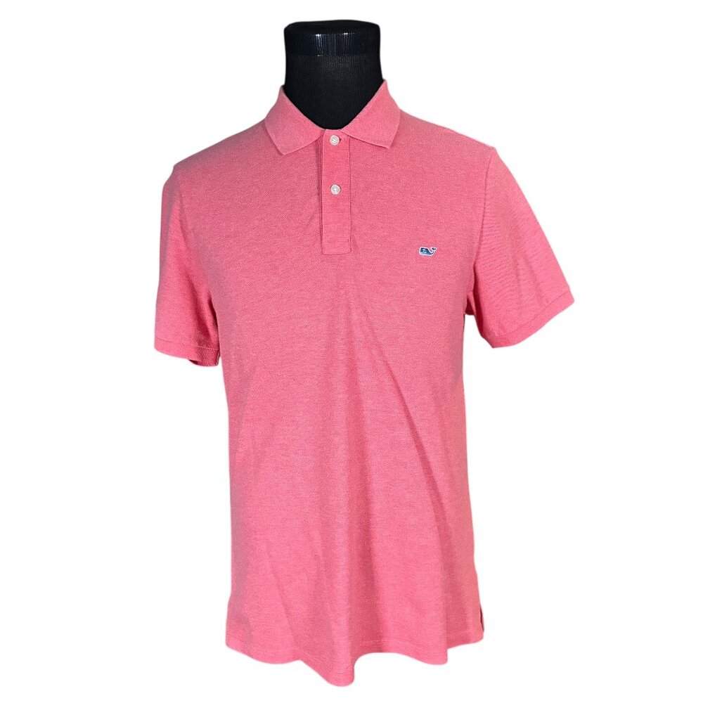 Vineyard Vines Men's Slim Fit Pink Polo Shirt Size Medium